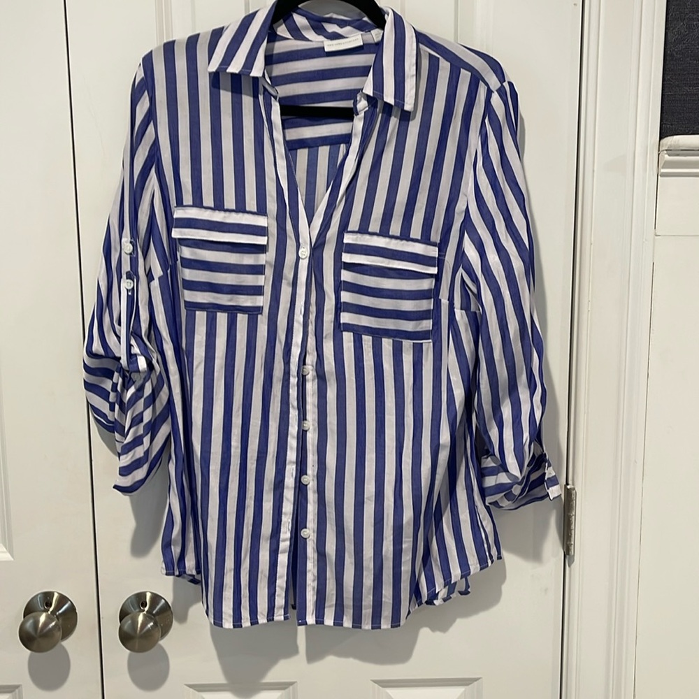 Striped long sleeve top